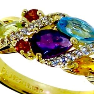 Natural 1.33 ct Gemstone & Diamond Ring